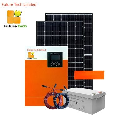 홈 오프 그리드 폴리 크리스탈린 태양 전지 패널 인버터 5.5KW 오렌지