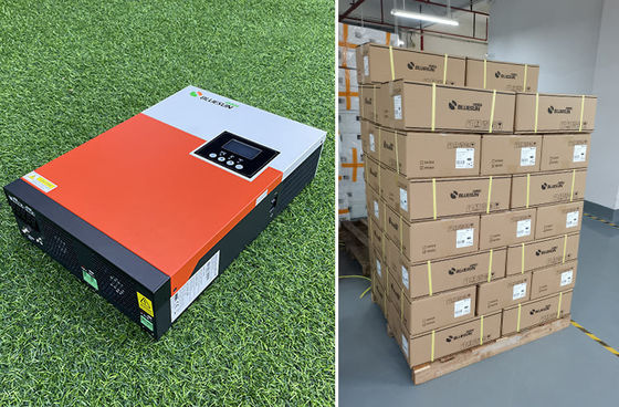 홈 오프 그리드 폴리 크리스탈린 태양 전지 패널 인버터 5.5KW 오렌지