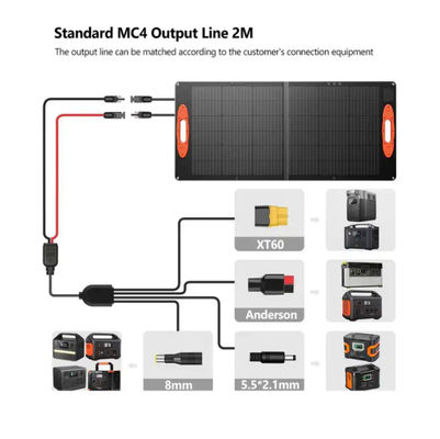 OEM 100w 접는 태양 전지 패널 키트 전기 발전기 IP68