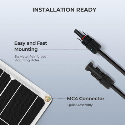 해상 RV 얇은 100w 유연 태양 전지 패널 셀 IP68 방수 ODM