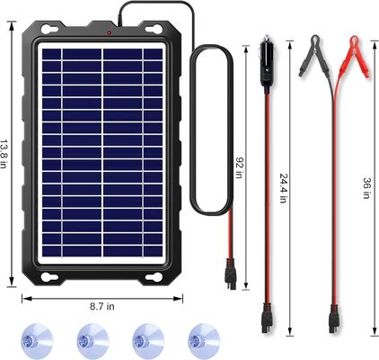 7.5W 휴대용 Rv 태양전지 충전기 태양 자동차 배터리 유지보수기 12V