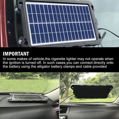 7.5W 휴대용 Rv 태양전지 충전기 태양 자동차 배터리 유지보수기 12V