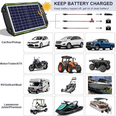 10W 12V 방수 태양전지 충전기 유지보수기 자동차 보트 해양 RV