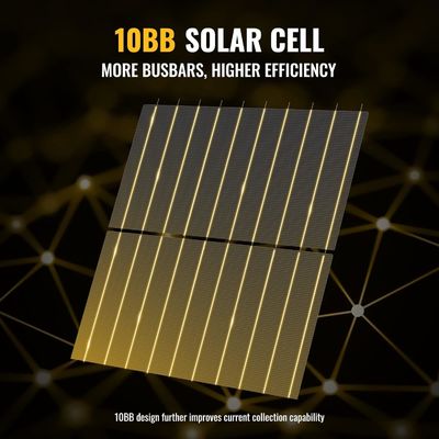 400W 10BB 가벼운 단단한 태양 전지 패널 단일 태양 전지 모듈 OEM