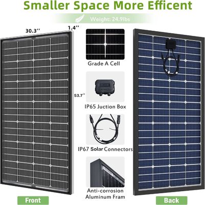 200W 태양광 단층 PV 패널 모듈 12V 10BB RV 가정용