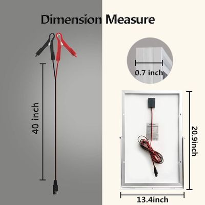 30 와트 24V 태양 전지 패널 키트 트릭 롤 충전기 유지 관리 컨트롤러