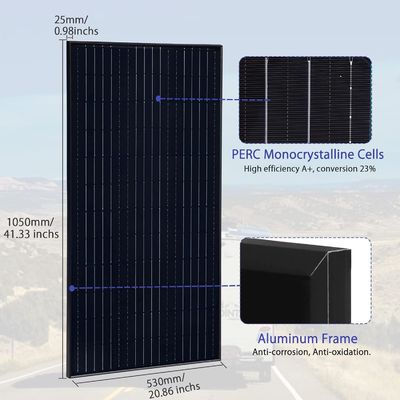가벼운 200W 단결성 태양 전지 패널 태양광 PV 모듈