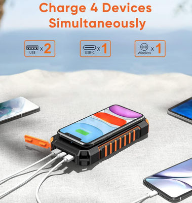 갤럭시 폰 태블릿용 휴대용 태양전지 충전기 26800mAh