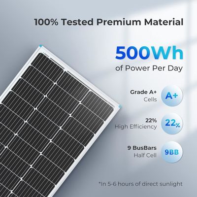 PV 일분 결정 발코니 태양 전지 패널 100 와트 12V OEM