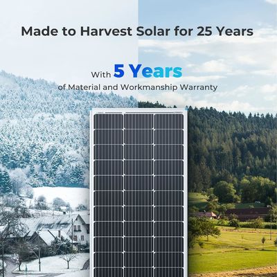 PV 일분 결정 발코니 태양 전지 패널 100 와트 12V OEM