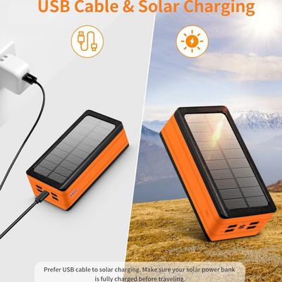 무선 휴대용 태양 전지 은행 전화 충전기 50000mAh 전원