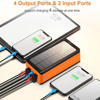 무선 휴대용 태양 전지 은행 전화 충전기 50000mAh 전원