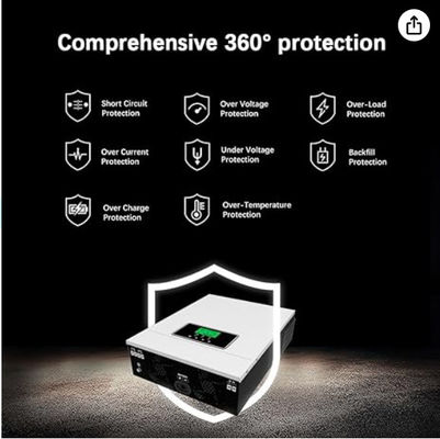 FT3000 태양 융합 인버터 3200W 80A MPPT 태양 충전 컨트롤러와 함께 흰색