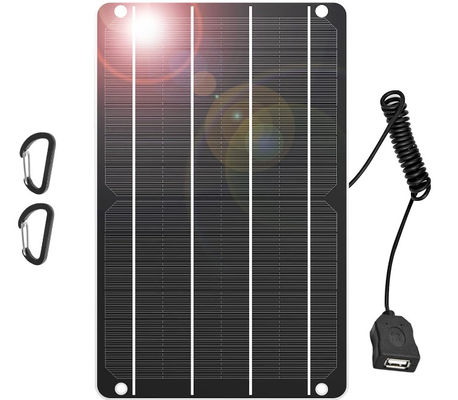USB 실리콘 단결 결정성 휴대용 태양전지 충전 패널 비상 5V
