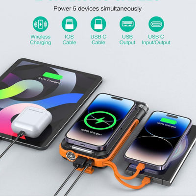 무선 휴대용 태양 전지 충전기 파워 뱅크 FM 라디오 20000mAh