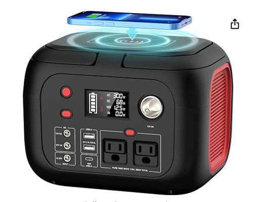 228Wh 태양 리?? 배터리 300W 휴대용 발전소 LED 조명