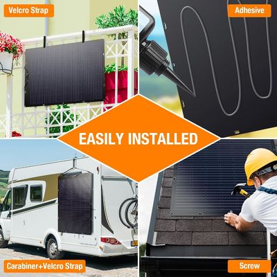 120W 21.7V 유연한 태양전지 패널 모터홈 카라반 캠퍼 보트 지붕