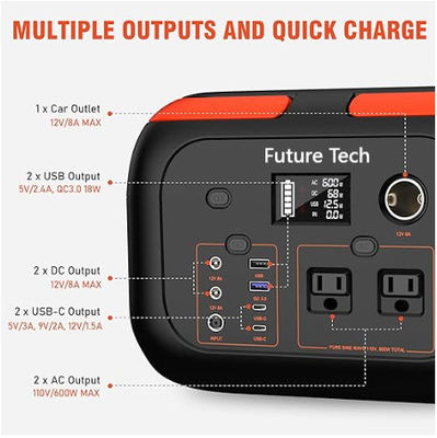 FTMB600 휴대용 발전소 세트 300W,600W 백업 리?? 배터리 팩 은행