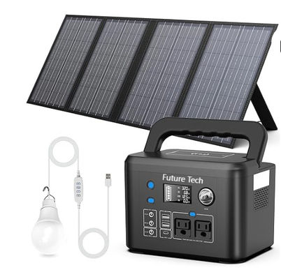 FTB70000 파워뱅크 350W 태양광 발전기, 60W 태양광 패널 및 10W USB LED 라이트 키트