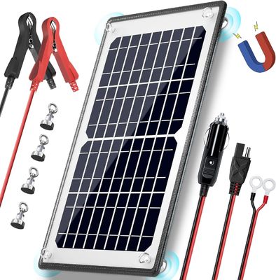 10W 12V 자기 태양 전지 충전기 트리클 유지보수 선박용 방수