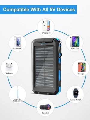 38800mAh 태양 전력 USB 전력 은행 야외 캠핑용 방수