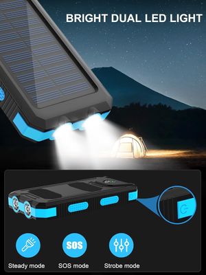 38800mAh 태양 전력 USB 전력 은행 야외 캠핑용 방수