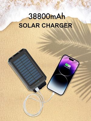 38800mAh 태양 전력 USB 전력 은행 야외 캠핑용 방수
